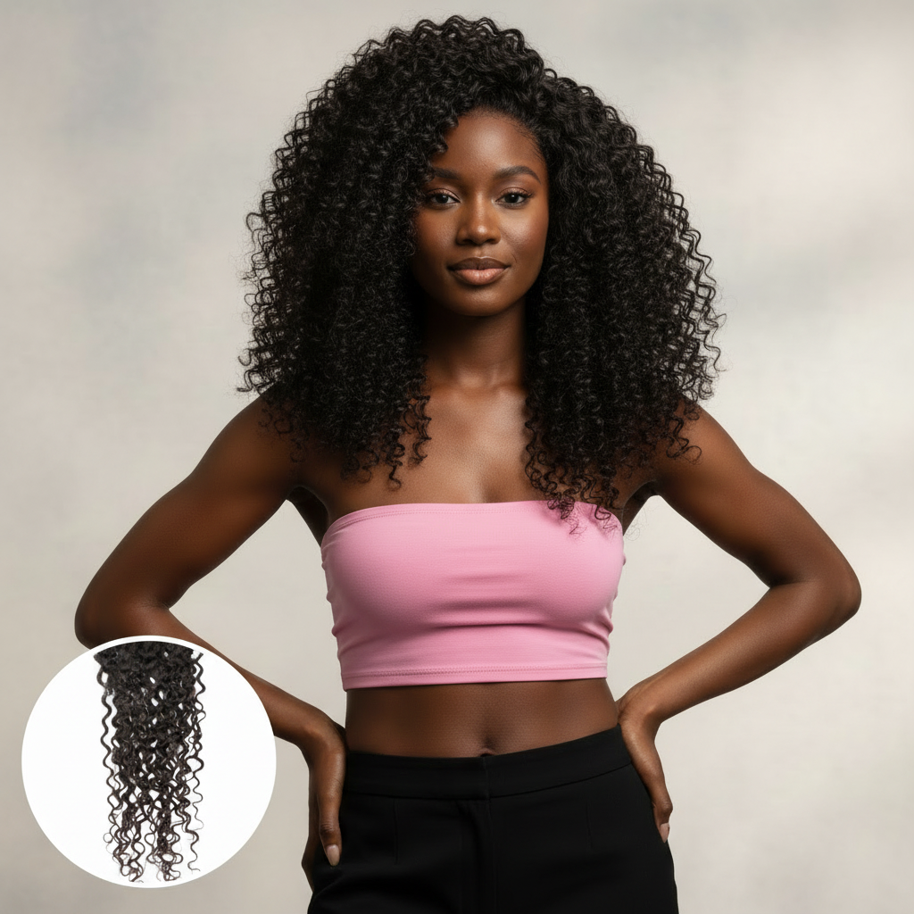 Brazilian Kinky Curly 4x4 Closure - Model