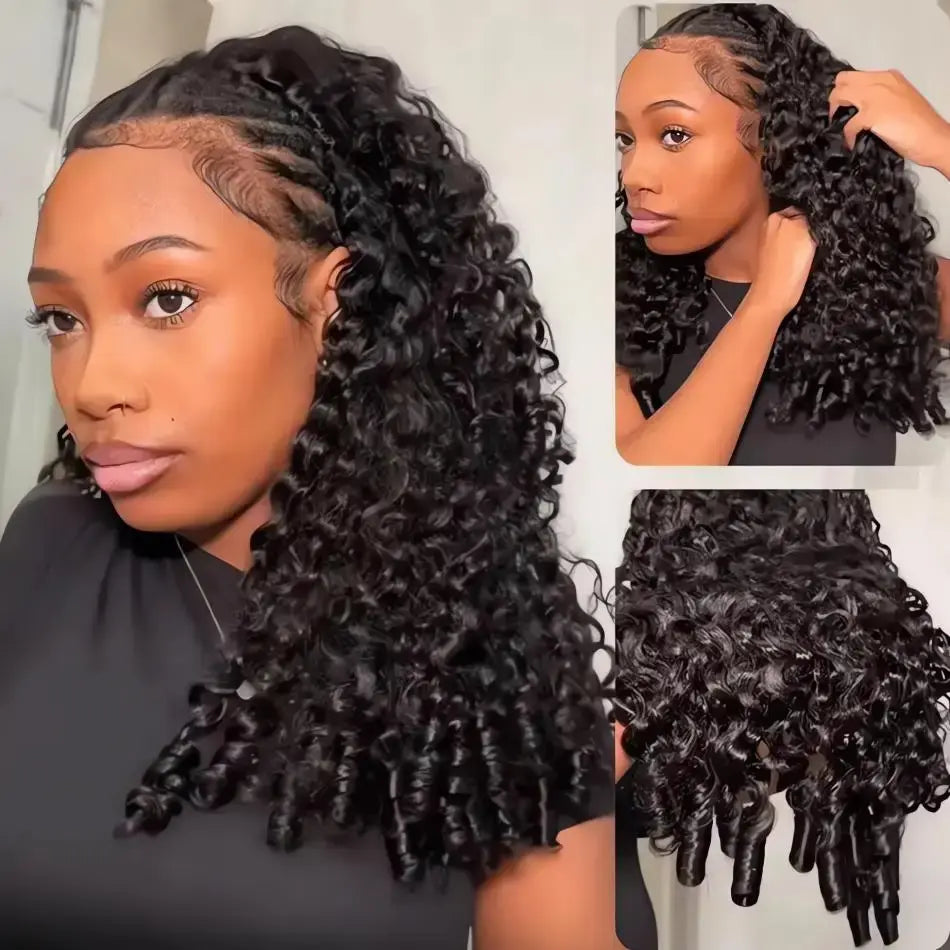 Bling Hair Double Head Makeup Comb for Women - Random Color