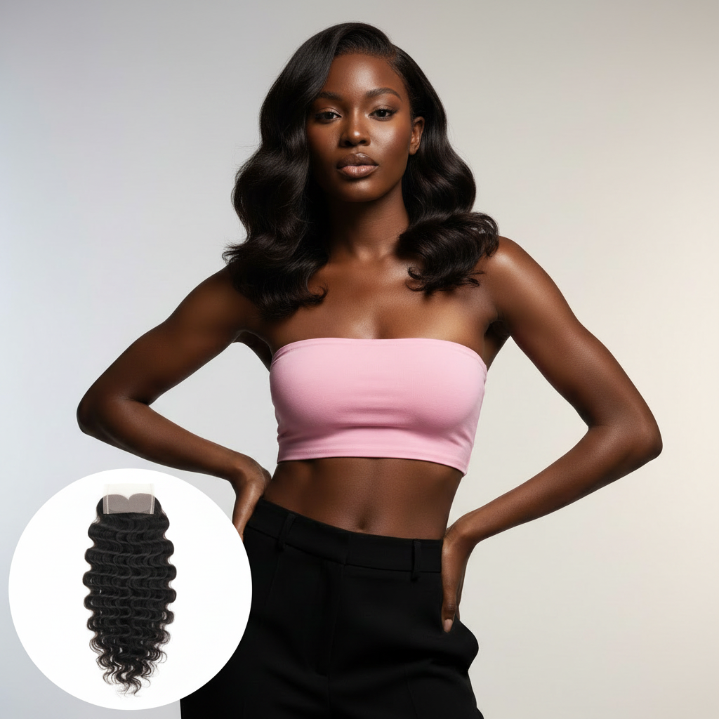 Brazilian Deep Wave 5x5 HD Closure - Model