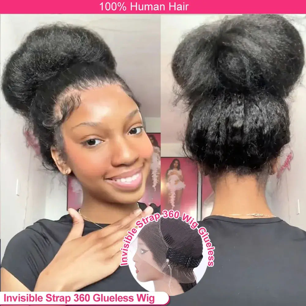 Bling Hair 360 Full Lace Glueless Kinky Straight Wig