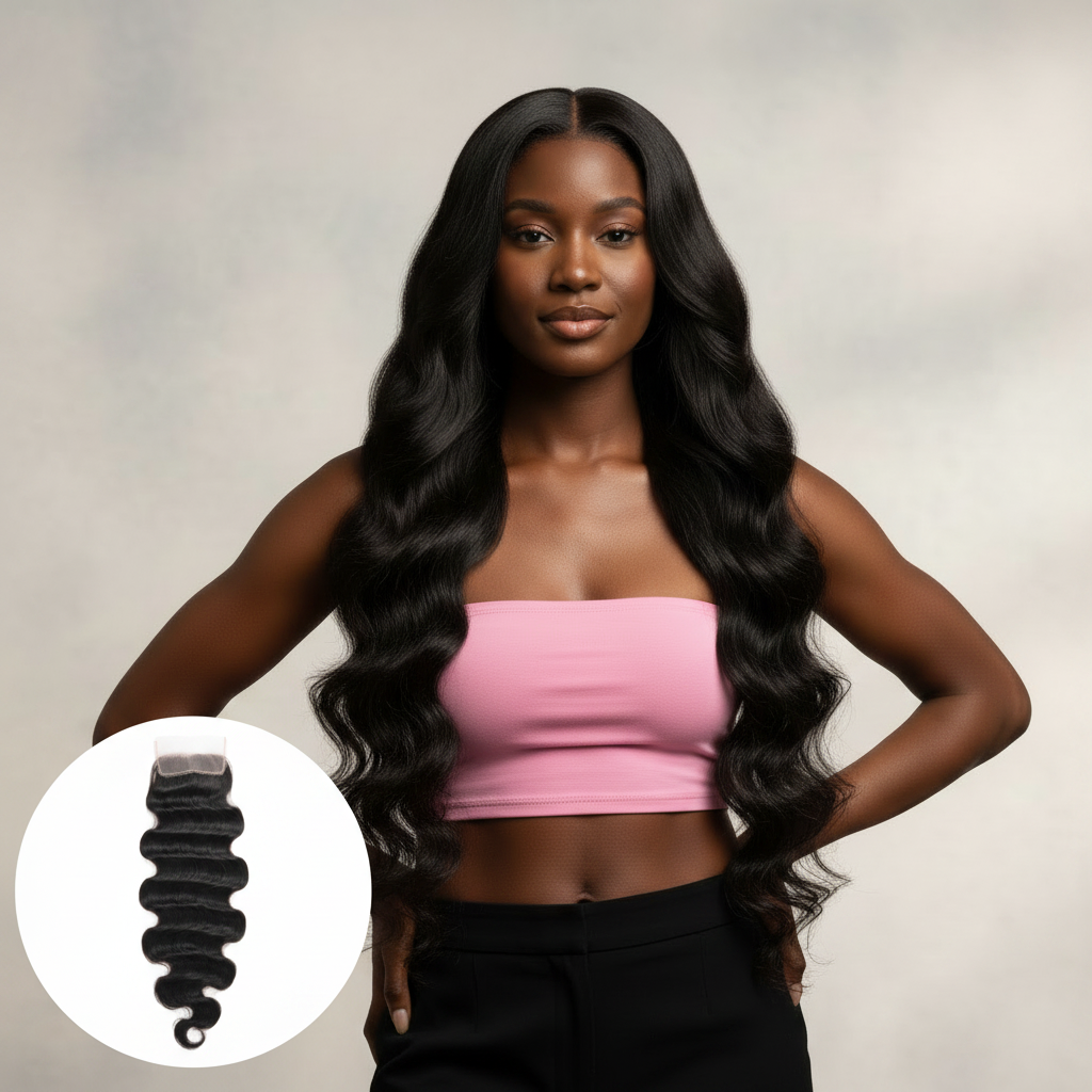 Brazilian Loose Wave 4x4 HD Closure - Model
