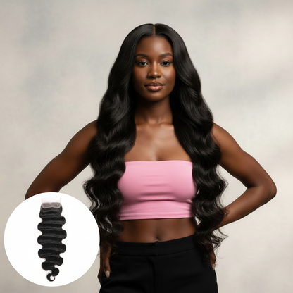 Brazilian Loose Wave 4x4 HD Closure - Model