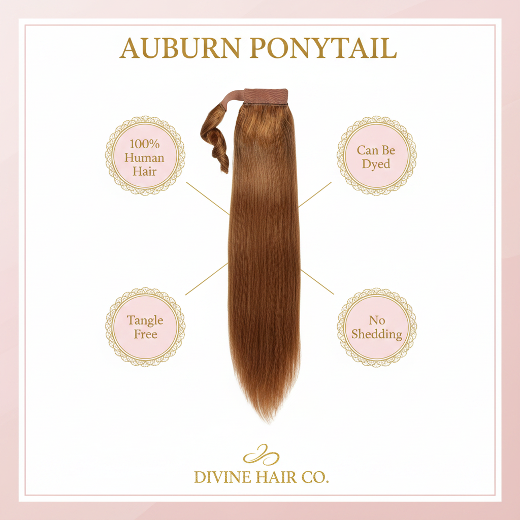 Auburn Ponytail - Infographic