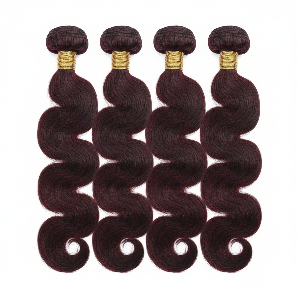 Burgundy Body Wave Bundle Deals - Main
