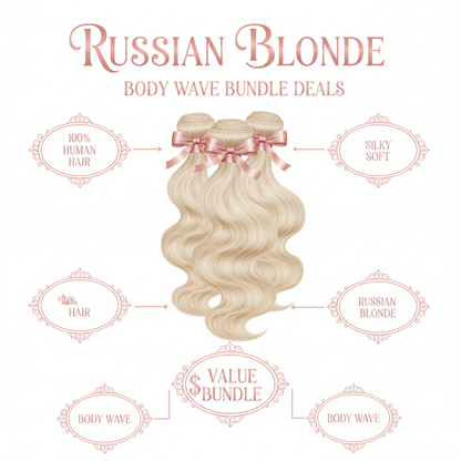 Russian Blonde Body Wave Bundle Deals - Info