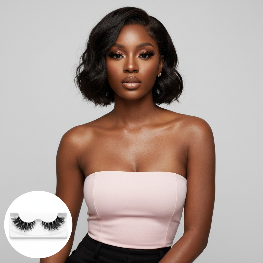 January 3D Mink Lashes 25mm - Model