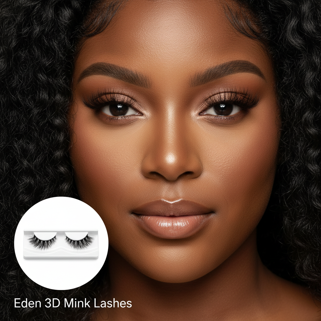Eden 3D Mink Lashes - Model