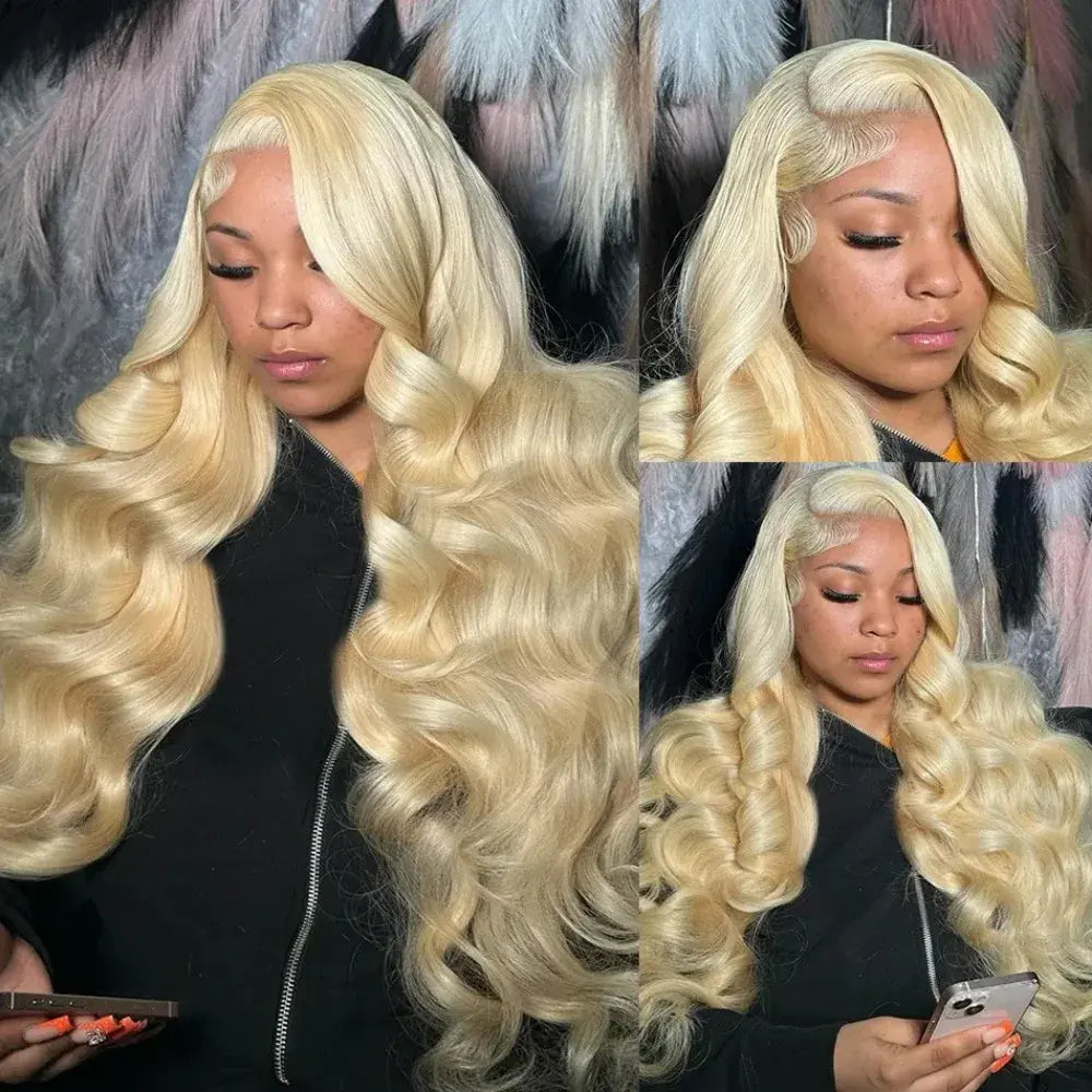 [NEW IN]Bling Hair Body Wave 613 Blonde 13x6 Lace Frontal Wigs With Elastic Drawstring  Body Wave Wig 13x6 Lace Frontal 