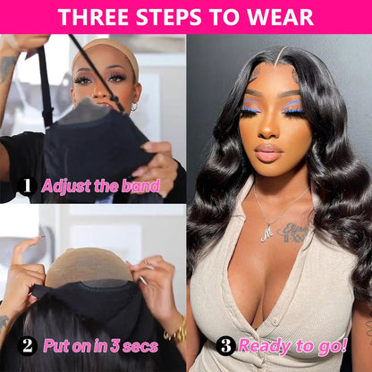 Bling Hair 6x4 HD Transparent Glueless Body Wave Wig