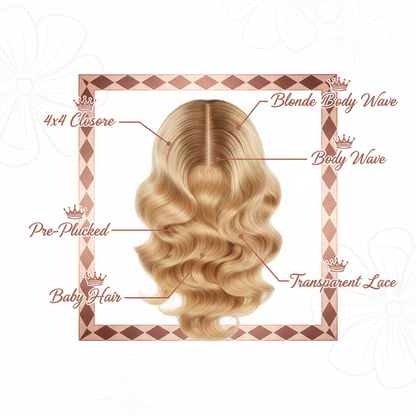 Blonde Body Wave 4x4 Transparent Closure - Info