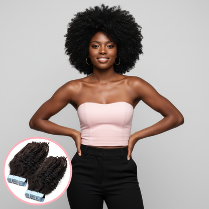 Afro Kinky Coily Tape-In Extensions - Model