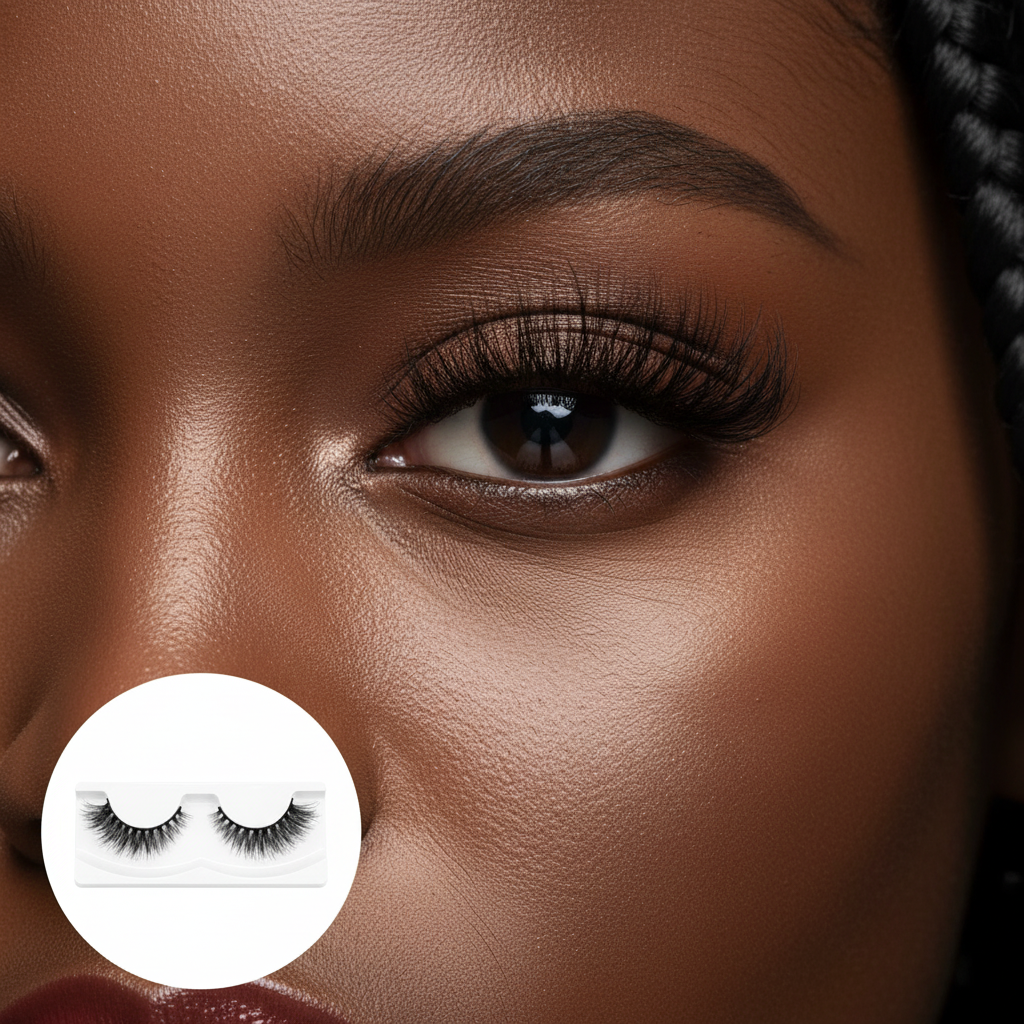 Claire 3D Mink Lashes - Model