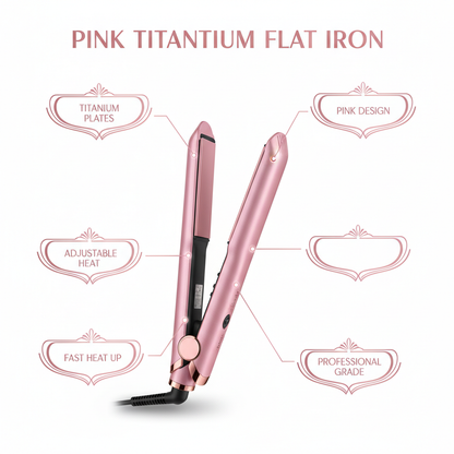 Pink Titanium Flat Iron - Info
