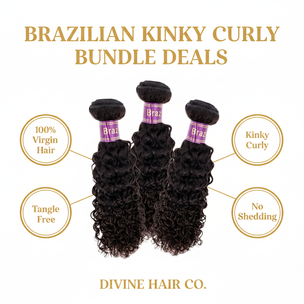Brazilian Kinky Curly Bundle Deals - Infographic