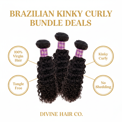 Brazilian Kinky Curly Bundle Deals - Infographic