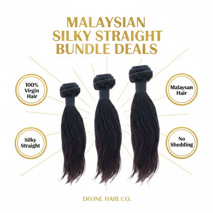 Malaysian Silky Straight Bundle Deals - Infographic