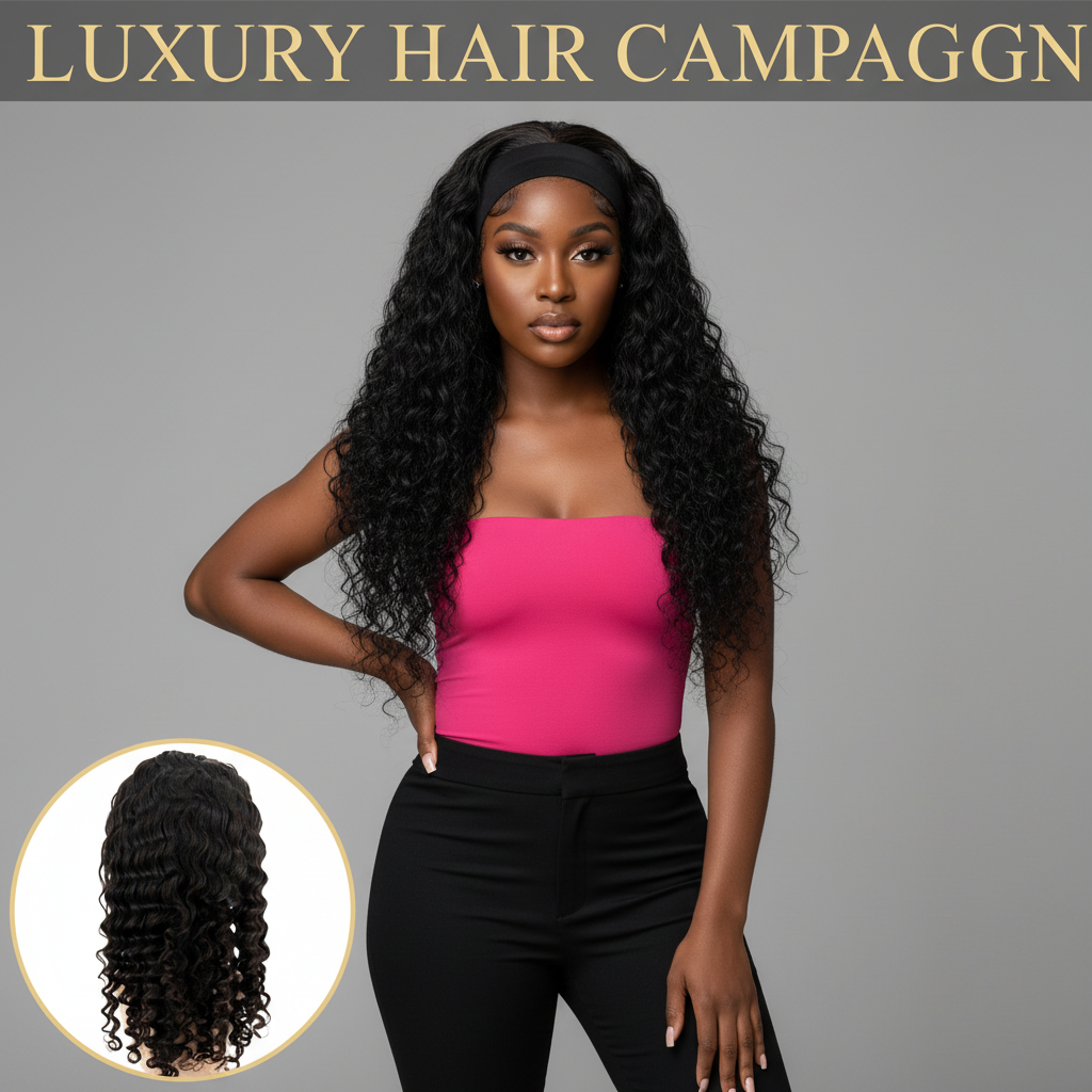 Deep Wave Headband Wig - Model
