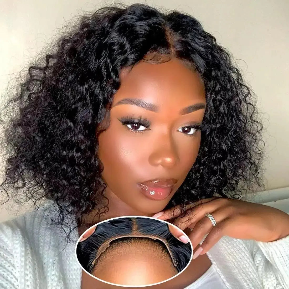 Bling Hair 180Density Glueless Short Deep Wave Wig 12~26Inch Glueless 5x5 6x4 9x6 7x5 Deep Wave Lace Closure Wigs Human 