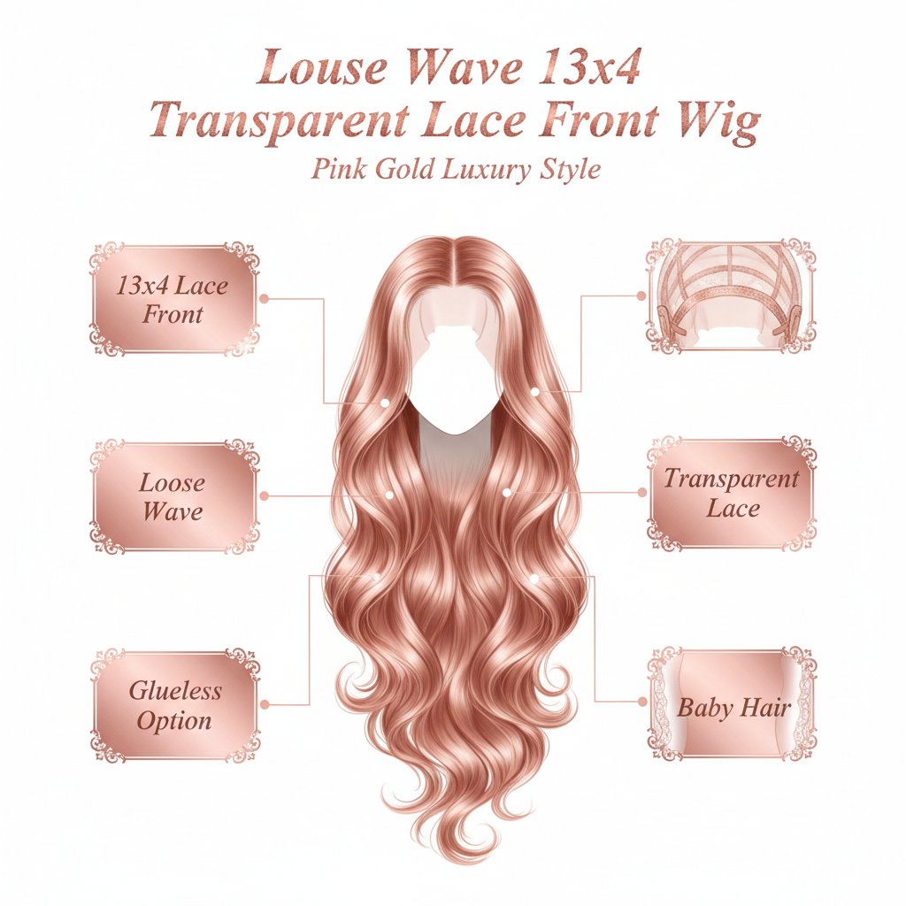 Loose Wave 13x4 Transparent Lace Front Wig - Info