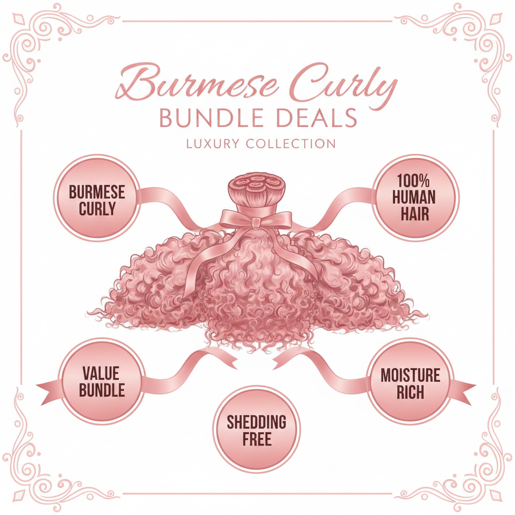Burmese Curly 100% Human Hair Bundle Deals - Info