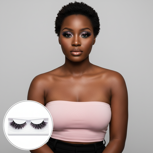 Violet 3D Mink Lashes - Model