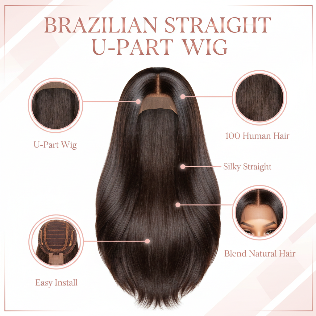 Brazilian Straight U-Part Wig - Info
