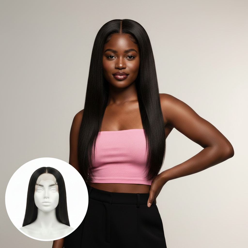 Brazilian Silky Straight Frontal - Model