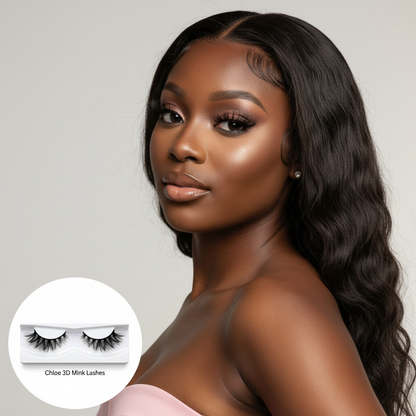 Chloe 3D Mink Lashes - Model