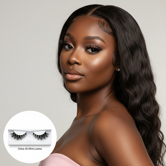 Chloe 3D Mink Lashes - Model