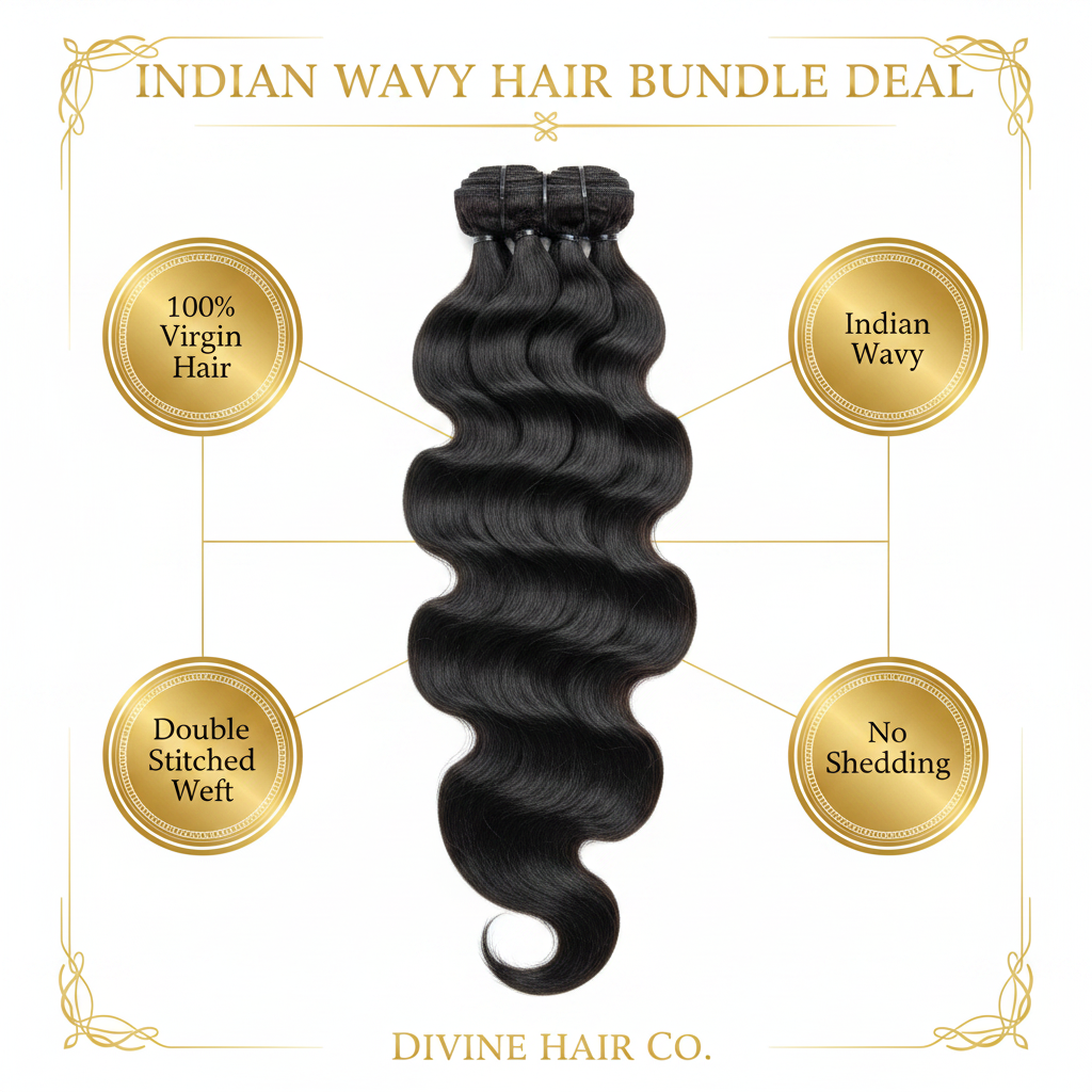 Indian Wavy Hair Bundle Deal - Infographic