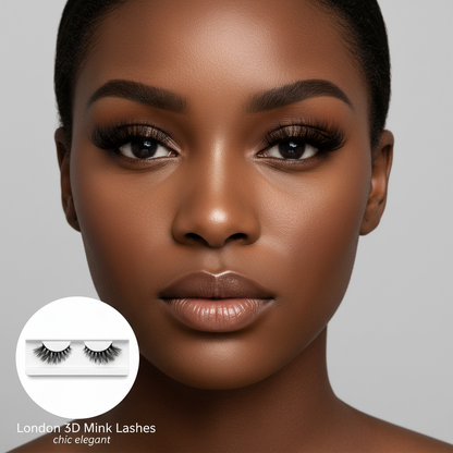 London 3D Mink Lashes - Model