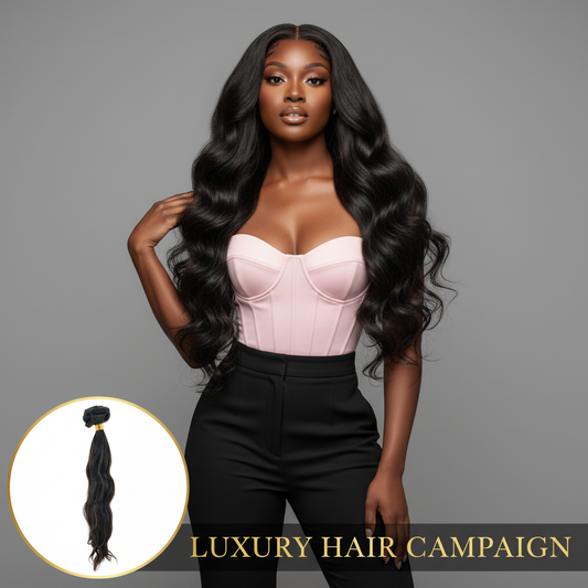 Indian Wavy Natural Black Clip-In Extensions - Model