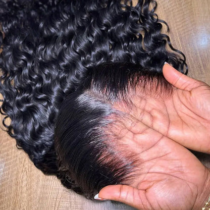 Bling Hair 180Density Glueless Human Hair Wig 5x5 Deep Wave Lace Closure Human Hair Wig Pre-cut Pre-plucked 7x5 Deep Wav