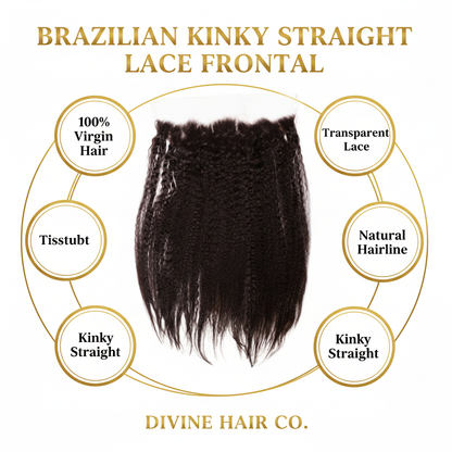 Brazilian Kinky Straight Lace Frontal - Infographic