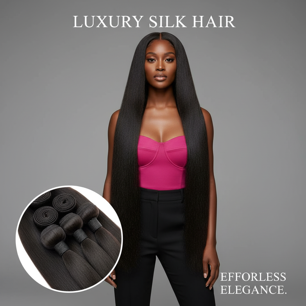 Brazilian Silky Straight Bundles - Model