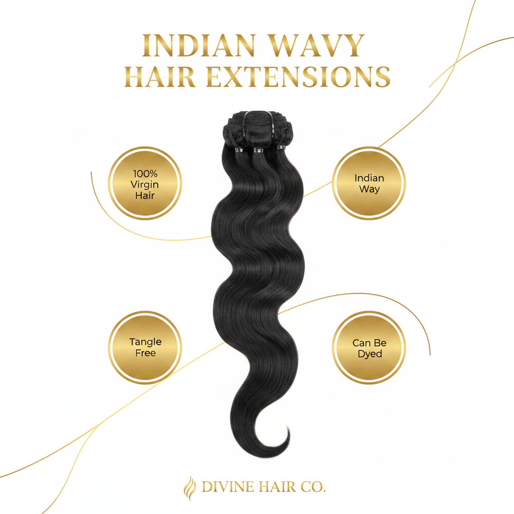 Indian Wavy Hair Extensions - Infographic
