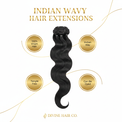 Indian Wavy Hair Extensions - Infographic