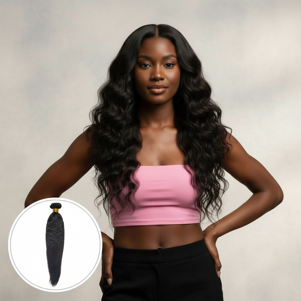 Brazilian Kinky Straight Hair - Model
