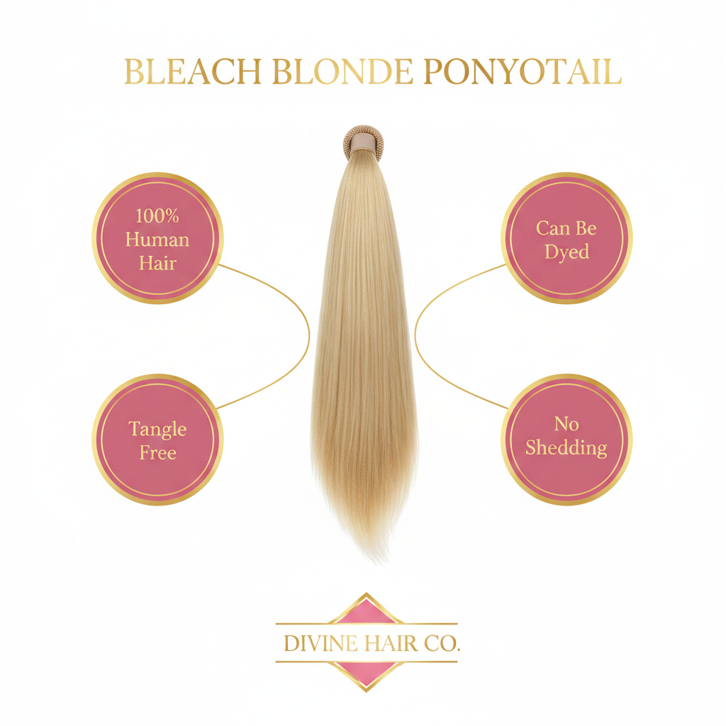 Bleach Blonde Ponytail - Infographic