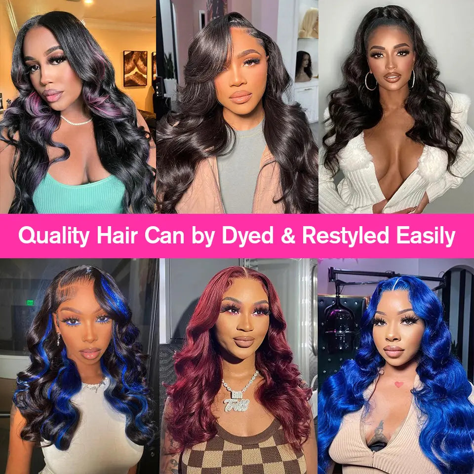 Bling Hair 180 Density Transparent Body Wave Wigs 30-32 Inches