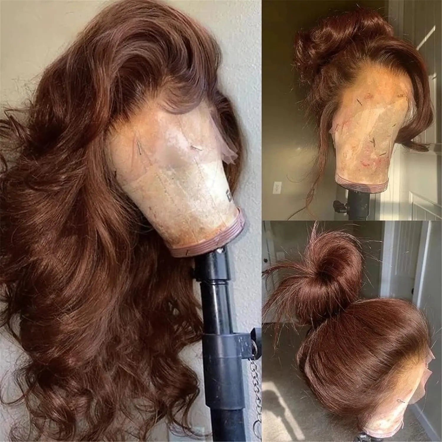 Bling Hair 30-32 Inch Chocolate Brown Body Wavy Lace Wig