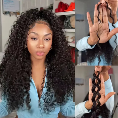 Bling Hair Kinky Curly Crochet Human Hair Knotless Pre-Separated Feather Crochet Hair For Braiding Boho Braids Human Hai