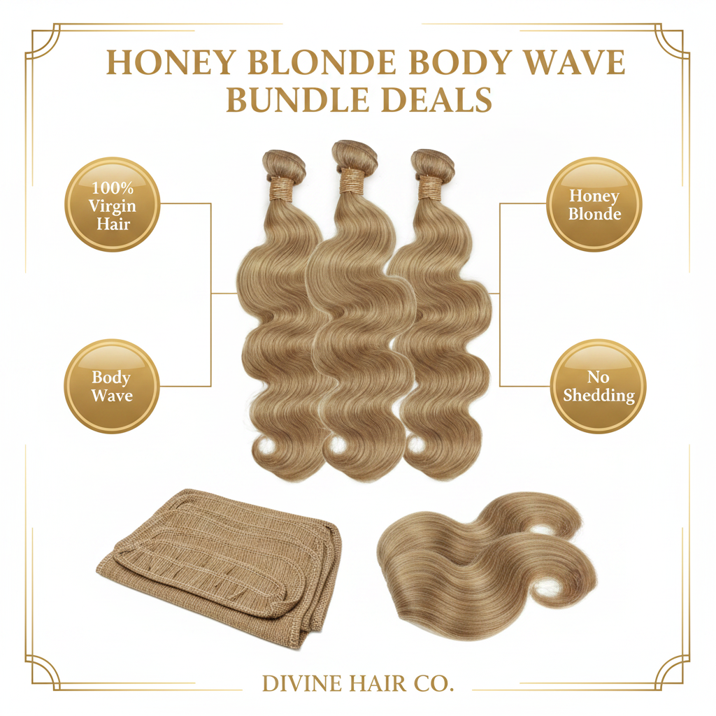 Honey Blonde Body Wave Bundle Deals - Infographic