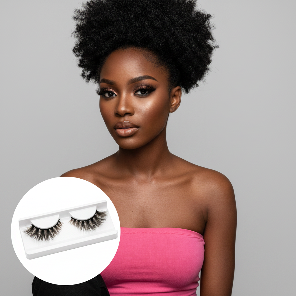 Orchid Faux 3D Volume Lashes - Model