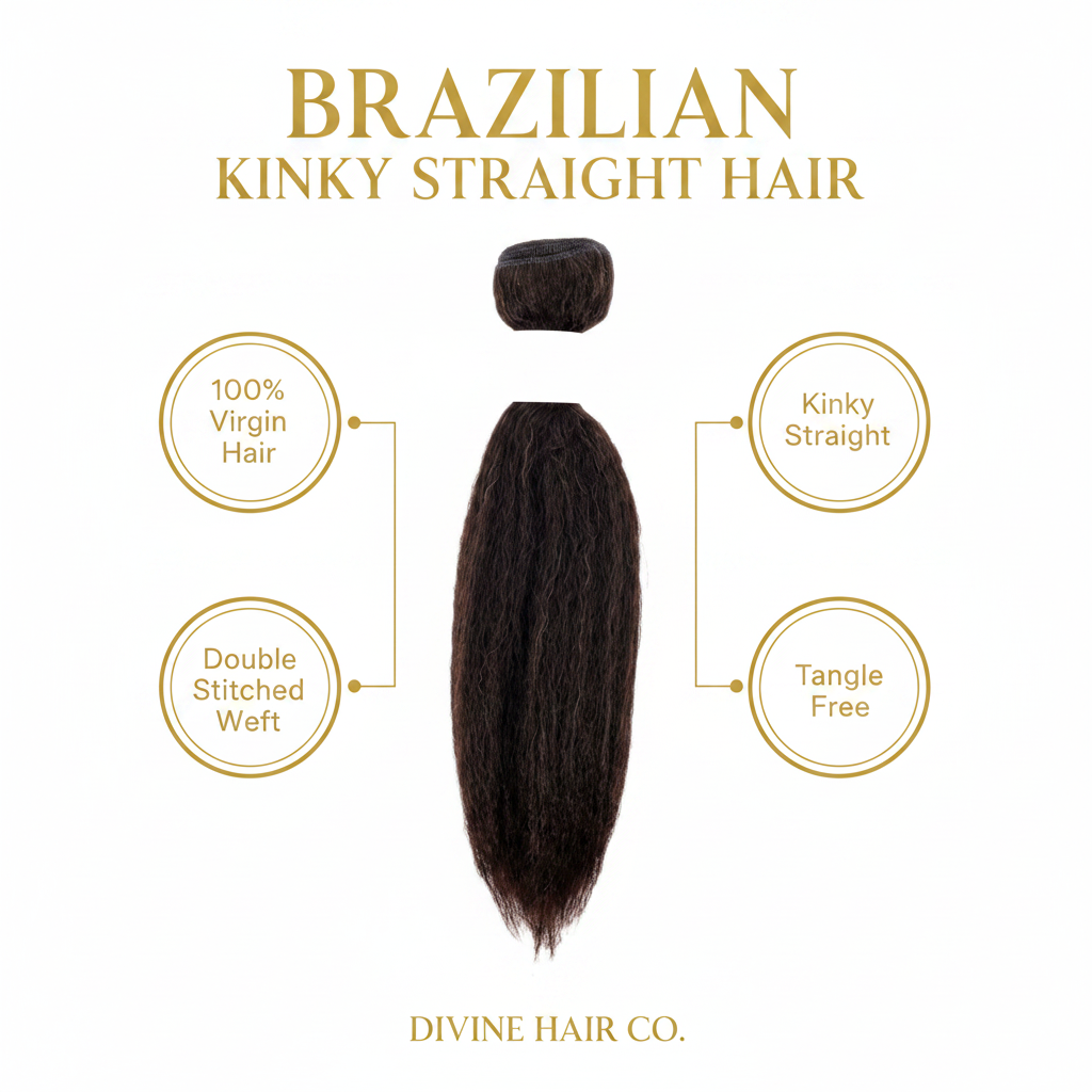 Brazilian Kinky Straight Hair - Infographic