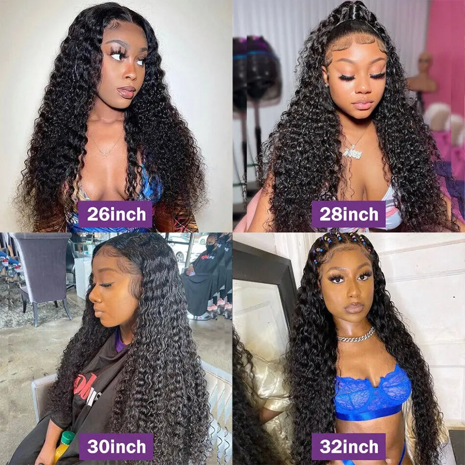 Bling Hair 13x4 Deep Wave Lace Frontal Wig - 180 Density