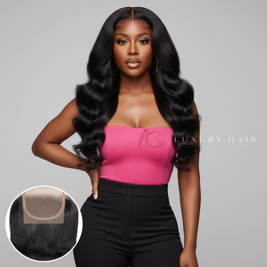 Jet Black Body Wave 5x5 HD Closure - Model