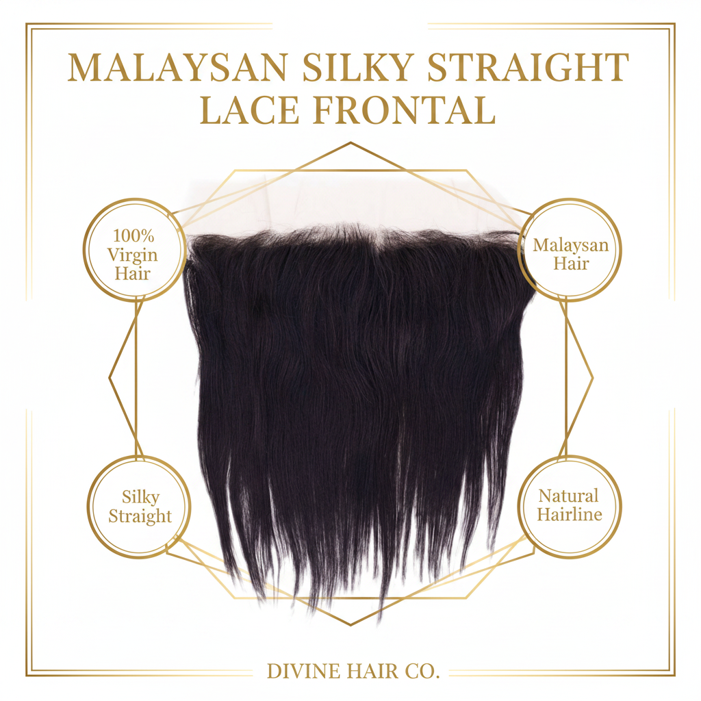 Malaysian Silky Straight Lace Frontal - Infographic