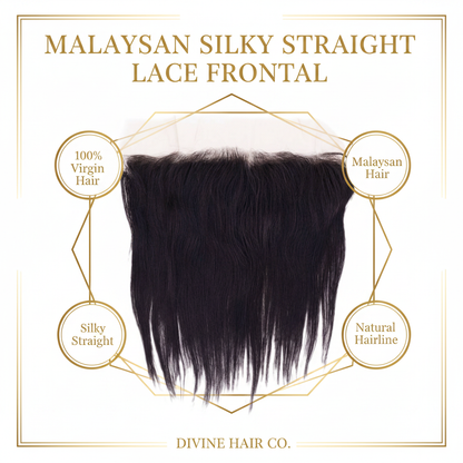 Malaysian Silky Straight Lace Frontal - Infographic