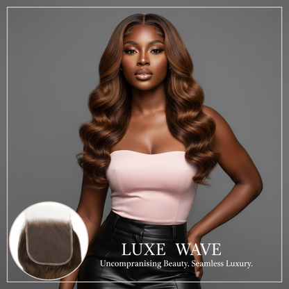 Medium Brown Body Wave 5x5 HD Closure - Model